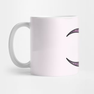 Galaxy Crescent Moon - Crescent Moon Facing Left - Galaxy Waxing Crescent Mug